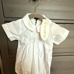 White Smocked Graham Bubble - Lullaby Set